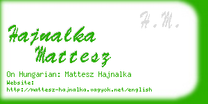 hajnalka mattesz business card